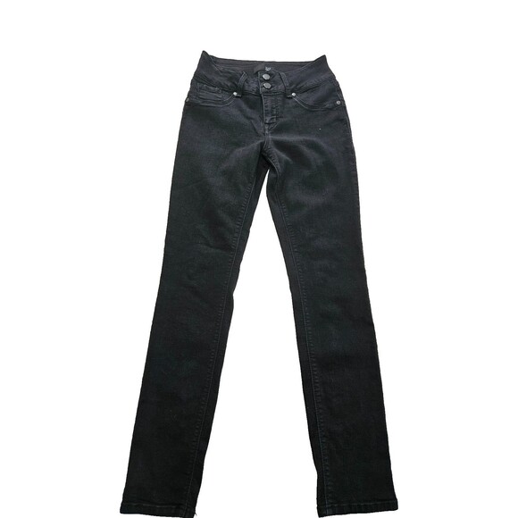 1822 Denim Black Five Pockets Straight Legs Button Pullover Men's Jeans Size 6 - Picture 1 of 10